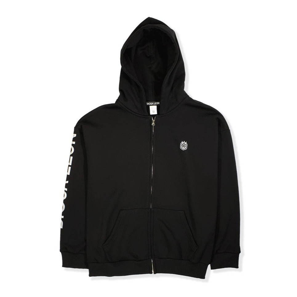 INACTIVE***FULL TILT Womens Oversized Zip-Up Hoodie - BLACK